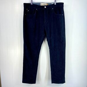 Tailor Vintage Canaan Slim Fit Navy Blue Corduroy Pants Jeans Mens 36x30 NEW